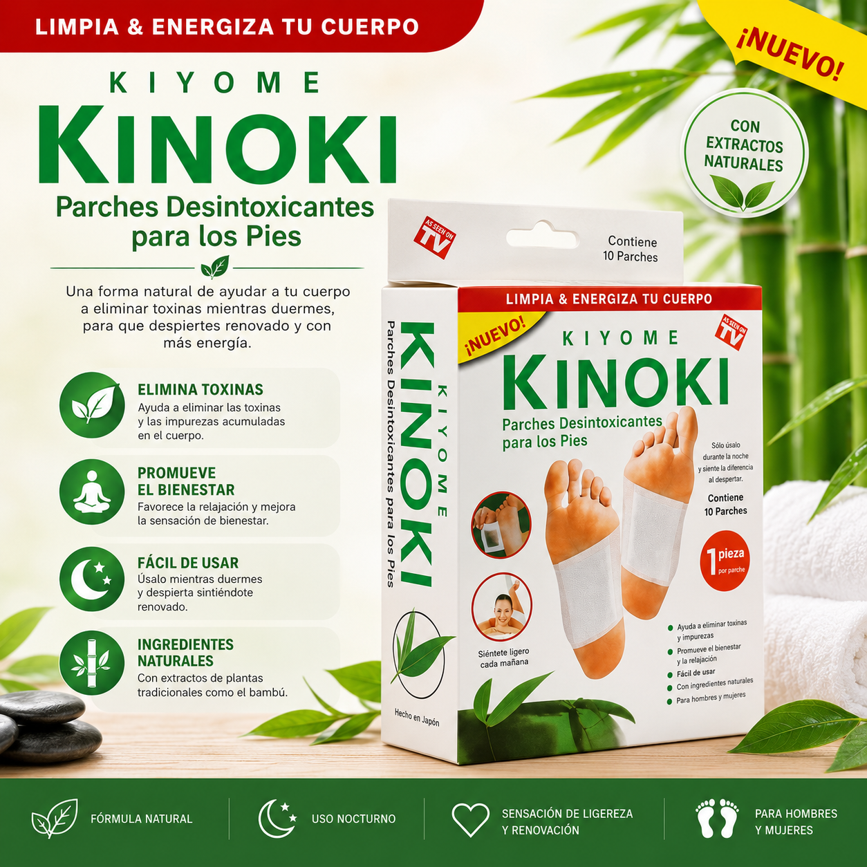 PARCHES DESINTOXICANTES | - Solución natural para desintoxicar tu cuerpo! | COMPRA 1 Y LEVATTÉ 10 UNIDADES